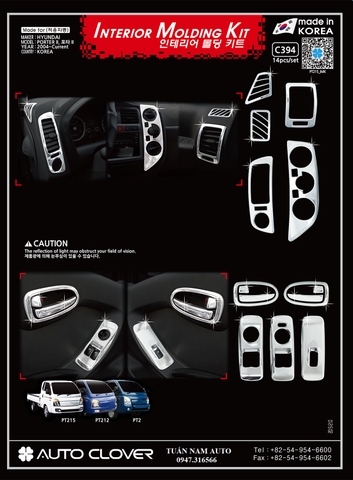 ỐP NỘI THẤT XE TẢI HYUNDAI H150, H100, PORTER II