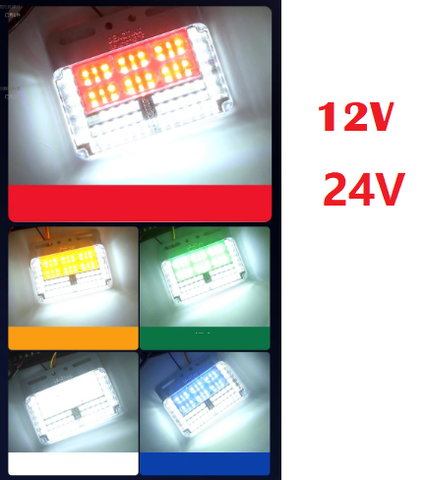 Đèn Led Hông Sườn Xe Tải Mẫu Siêu Sáng, Chống Nước, Chống Va Đập 12V-24V