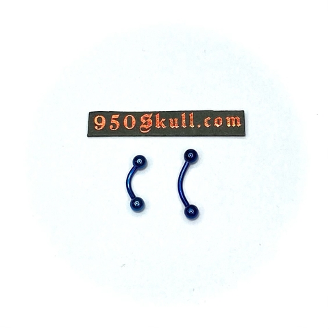 Khuyên basic  6/8mm Bi 3mm màu xanh  KB125