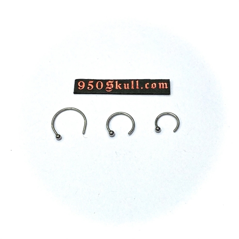 Khuyên basic  6/8/10mm màu bạc KB296