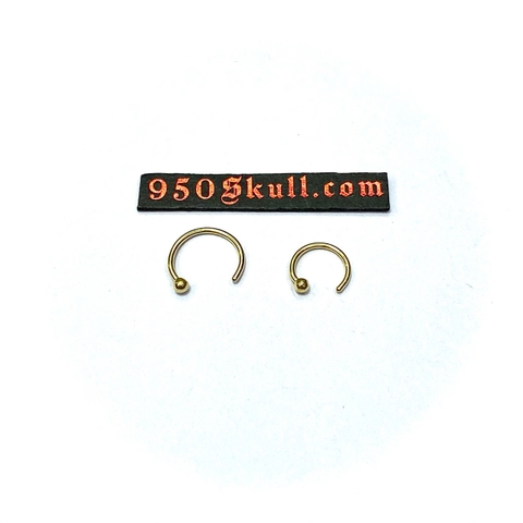 Khuyên basic 6/8mm màu vàng  KB298