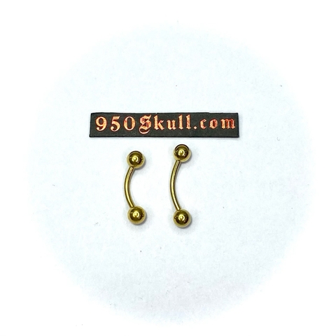 Khuyên basic  8/10mm Bi 4mm màu vàng  KB137