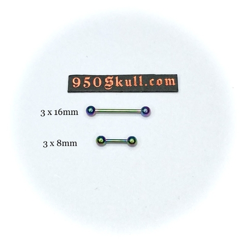 Khuyên basic 8/16mm bi 3/4/5mm màu rainbow KB159