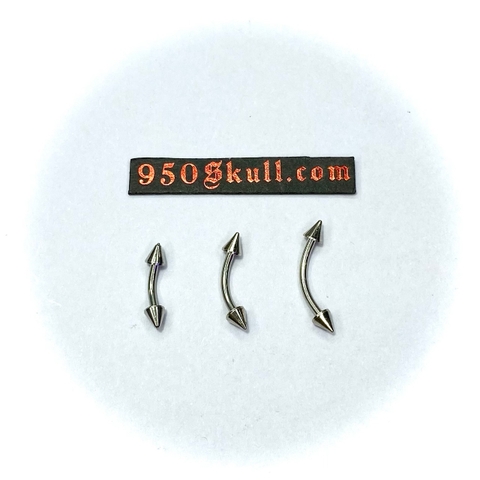 Khuyên basic 6/8/10mm đầu nhọn màu bạc  KB130