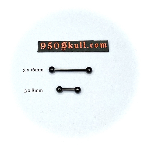 Khuyên basic 8/16mm bi 3/4/5mm màu đen  KB158