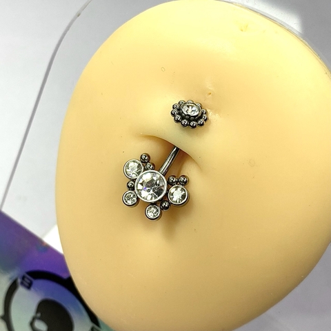 Khuyên rốn thép y tế toàn thân KR122257