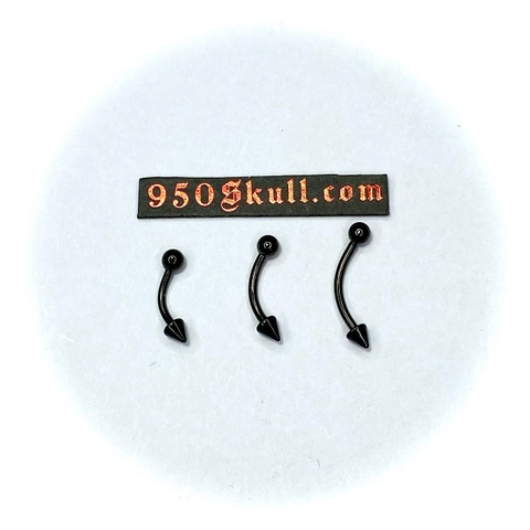 Khuyên basic  6/8/10mm đầu tròn - nhọn màu đen   KB133