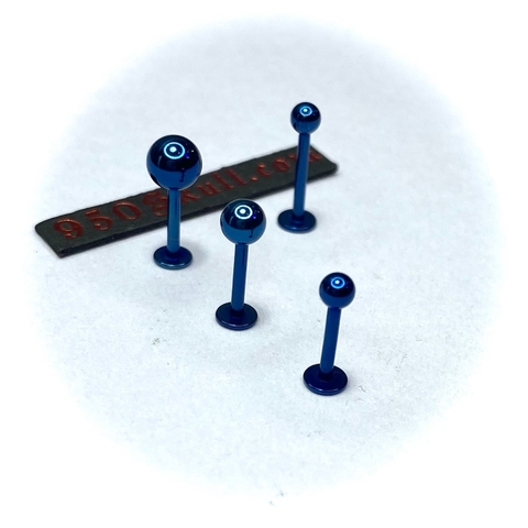 Khuyên basic 8mm Bi 3/4/5mm màu xanh  KM152