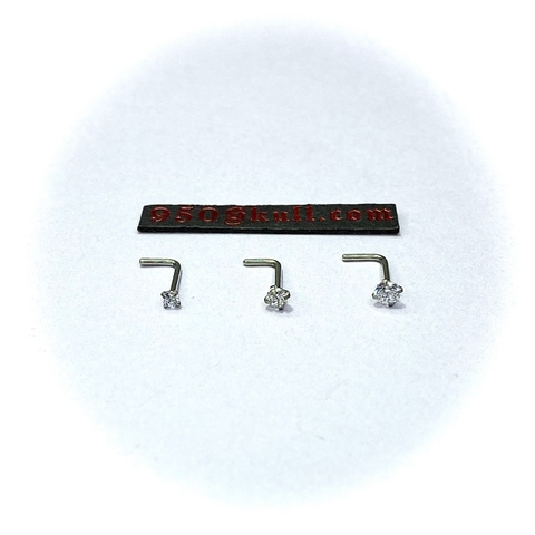 Khuyên mũi basic đá CZ 2/2.5/3mm KM288