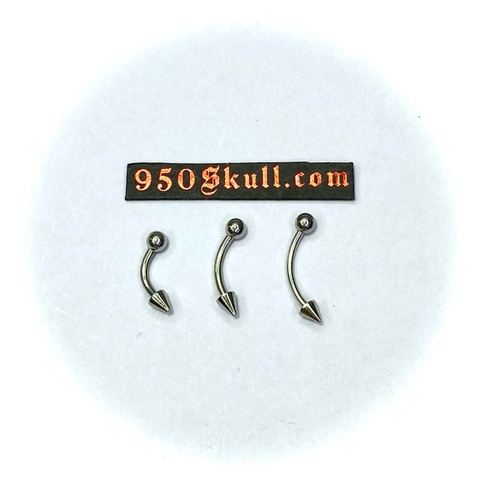 Khuyên basic 6/8/10mm đầu tròn-nhọn màu bạc  KB132