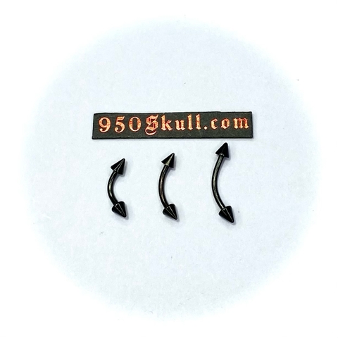 Khuyên basic 6/8/10mm đầu nhọn màu đen  KB131
