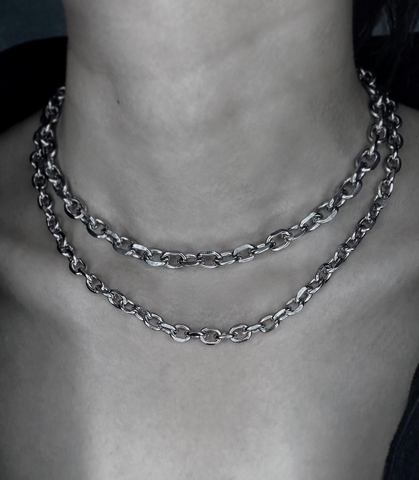 Vòng cổ trơn bản 6/8mm