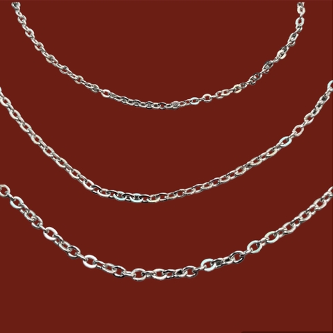 Vòng cổ trơn bản O dẹp 1.5/ 2 /2.5 mm NT062301