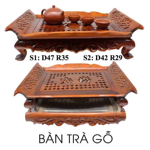 Bàn Trà Gỗ Hương Thuyền Khổng Minh Số 2