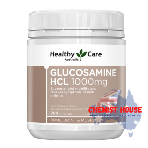 Healthy Care Glucosamine HCL 1000mg - Viên uống hỗ trợ xương khớp 200 viên