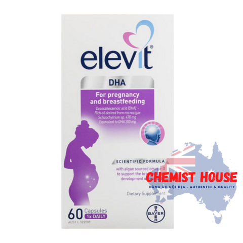 Elevit DHA For Pregnancy and Breastfeeding capsules 60 pack - Elevit DHA cho bầu 60 viên (60 ngày)