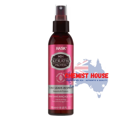 XỊT DƯỠNG TÓC HASK Keratin Protein 5-in-1 Leave-In Conditioner 175ml