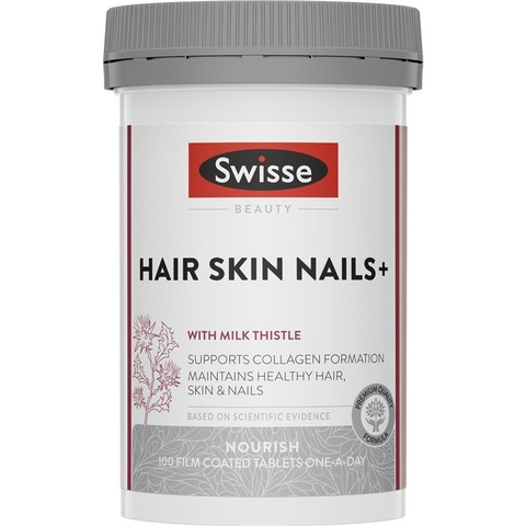 Viên uống hỗ trợ tóc da và móng - Swisse Ultiboost Hair Skin Nails+ 100 Viên