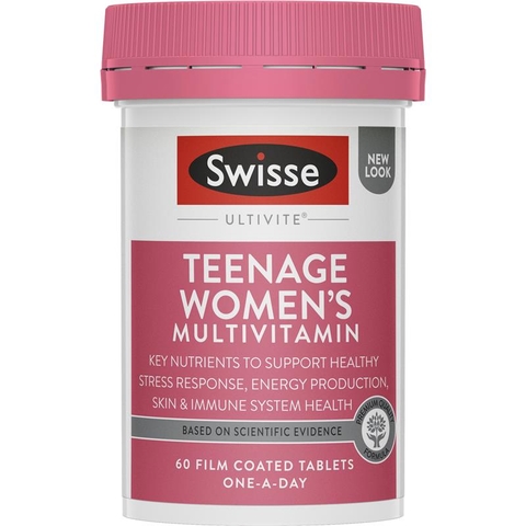Viên uống vitamin tổng hợp cho TeenGirl - Swisse Teenage Ultivite Women's Multivitamin 60 Viên