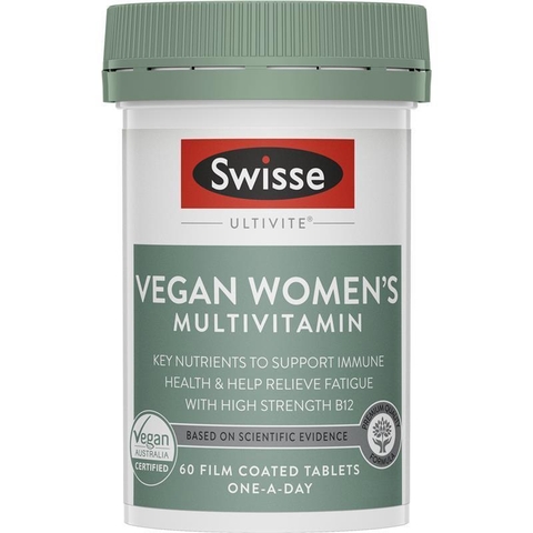 Viên uống vitamin tổng hợp cho nữ thuần chay - Swisse Vegan Womens Ultivite 60 Tablets