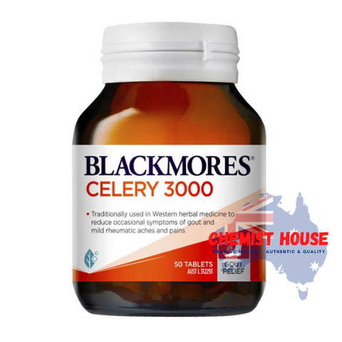 Blackmores Celery 3000 - Viên uống phòng ngừa bệnh gout 50 viên
