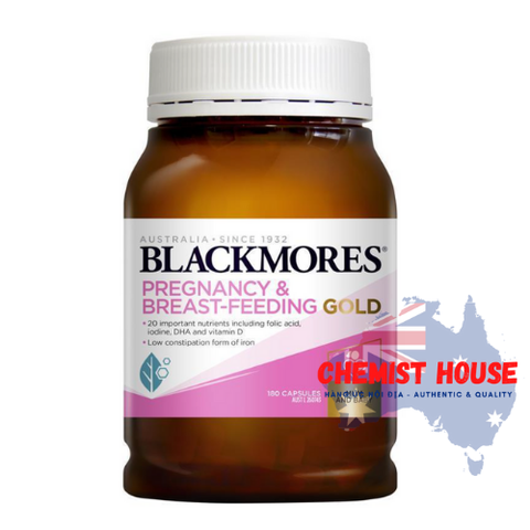 Blackmores Pregnancy and Breastfeeding Gold - Viên uống lợi sữa cho mẹ sau sinh 180 viên