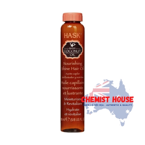 Tinh Dầu Dừa Dưỡng Ẩm & Siêu Bóng Mượt Hask Coconut Oil 18ml