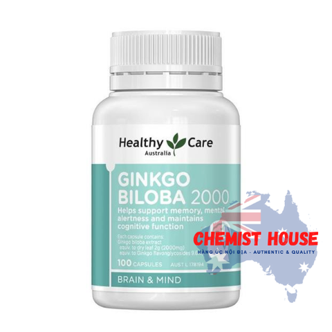 Healthy Care Ginkgo Biloba 2000mg - Viên uống bổ não 100 viên