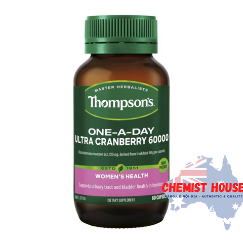 Viên Uống Hỗ Trợ Đường Tiết Niệu - Thompson's One-A-Day Ultra Cranberry 60000 60 Capsules