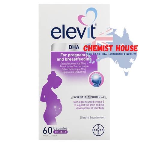 Elevit DHA For Pregnancy and Breastfeeding capsules (60 days) - Viên uống bổ sung DHA cho Mẹ Bầu 60 viên