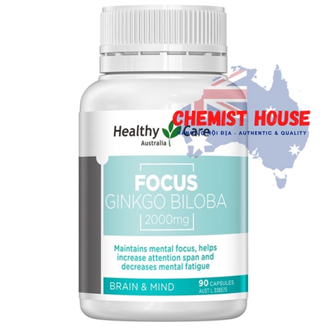 Healthy Care Focus Ginkgo Biloba 2000mg - Viên uống bổ não 90 viên