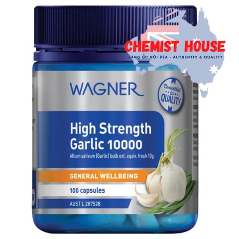 Wagner High Strength Garlic 10000 - Viên uống tinh dầu tỏi 100 viên