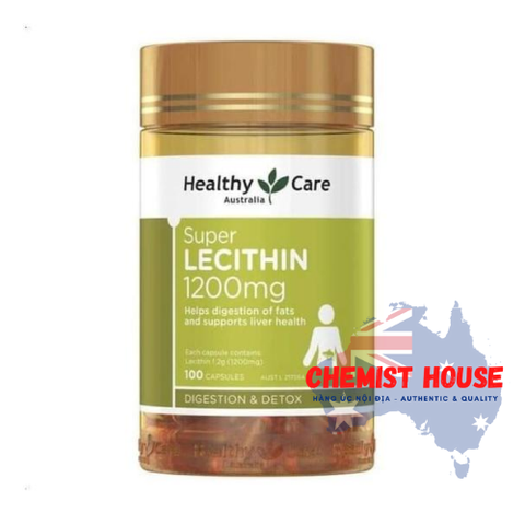 Healthy Care Super Lecithin 1200mg - Viên uống tinh chất mầm đậu nành 100 viên