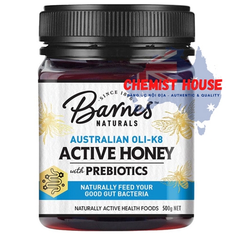 Barnes Naturals Australian OLI-K8 Active Honey With Prebiotics 500g - Mật ong Manuka