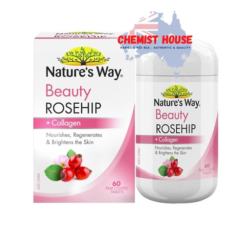 Nature’s Way Beauty Rosehip + Collagen - Viên uống collagen 60 viên