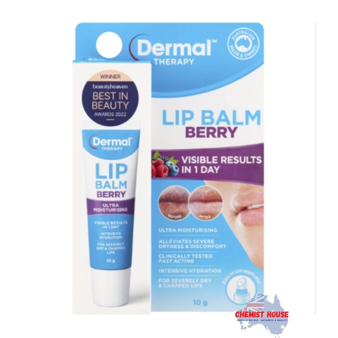 Son Dưỡng Môi Dermal Therapy Lip Balm Berry 10g