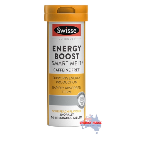 Swisse Ultiboost Energy Boost Smart Melts 30 pack - Viên uống Tăng cường năng lượng tan chảy thông minh 30 viên