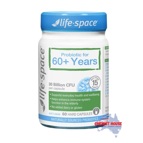 Life Space Probiotic For 60+ Years - Viên uống bổ sung vi sinh cho người lớn trên 60 tuổi 60 viên