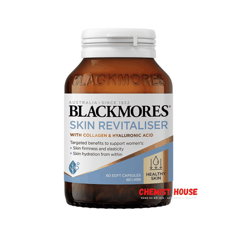 Blackmores Viên Uống Phục Hồi Da 60 Viên - Blackmores Skin Revitaliser 60 Capsules - Phục Hồi Da Khoẻ Mạnh Săn Chắc
