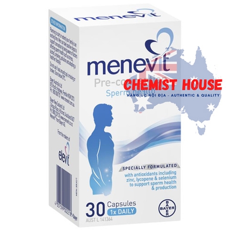 Menevit Pre-Conception Sperm Health (30 days) - Viên uống hỗ trợ sinh sản cho nam giới 30 viên