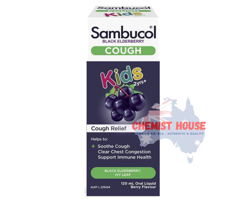 Sambucol Kids Cough Liquid - Siro giảm ho, trị cảm cúm cho bé 120ml