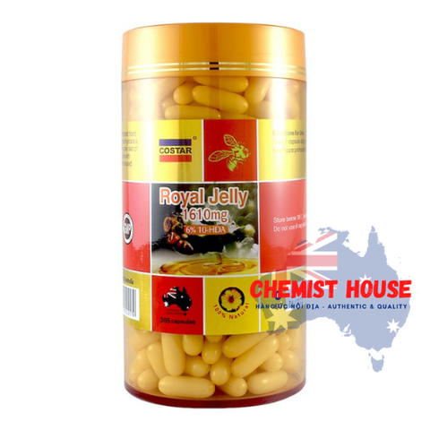 Costar Royal Jelly - Sữa ong chúa hiệu Costar 1610mg 6% 10-DHA 365 viên