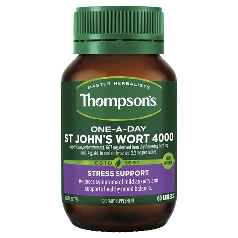 Viên uống giảm căng thẳng Thompson’s One-A-Day St. John’s Wort 4000mg 60 tablets
