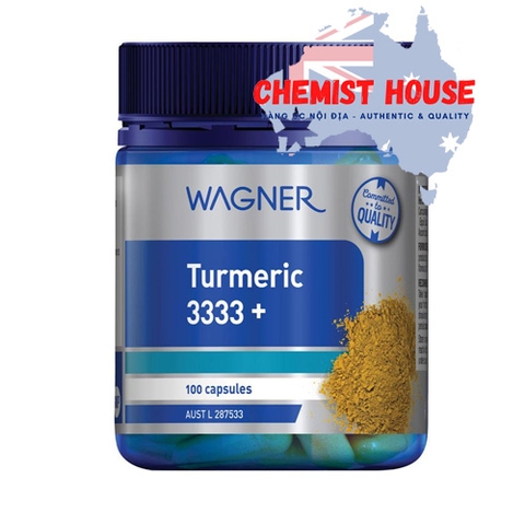 Wagner Turmeric 3333 + - Viên uống tinh bột nghệ 100 viên