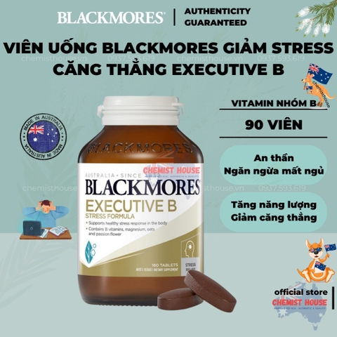 [Hàng chuẩn Úc] Viên Uống Giảm Căng Thẳng, Mệt Mỏi Blackmores Executive B Stress Formula