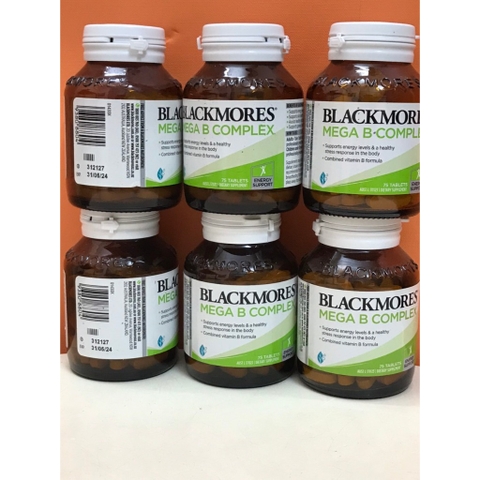 Viên Uống Tăng Cường Năng Lượng Vitamin Nhóm B - Blackmores Mega B Complex Energy Support Vitamin Phù Hợp Ăn Chay