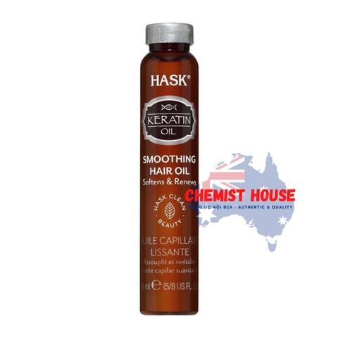 Keratin Oil Làm Mượt Tóc Hask Keratin Vial 18ml