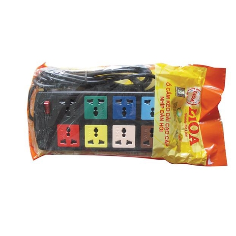 Ổ CẮM KÉO DÀI LIOA 3 CHẤU 8 LỖ ĐA NĂNG DÂY DÀI 3M MODEL 8D32N