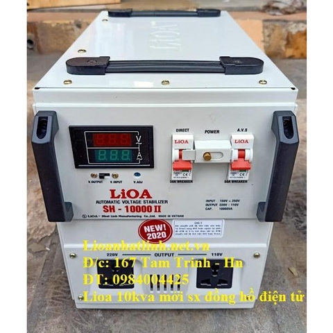 ỔN ÁP LIOA 10KVA - 10KW SH - 10000 II ĐỜI MỚI NHẤT 2022 - 2023 DÂY ĐỒNG 100%