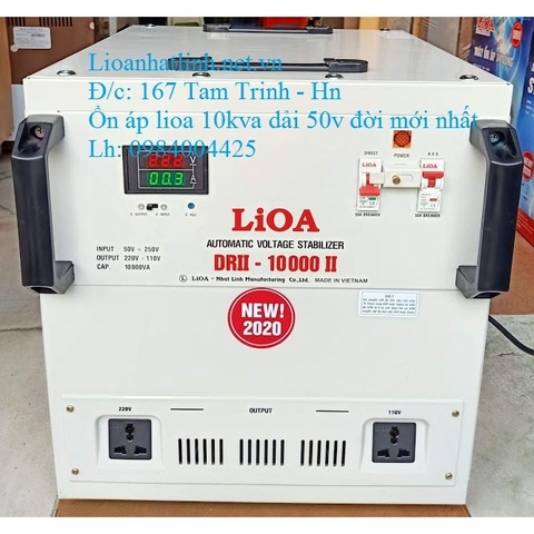 ỔN ÁP LIOA 10KVA - 10KW DRII - 10000 II ĐỜI MỚI NHẤT 2022 - 2023 DÂY ĐỒNG 100%